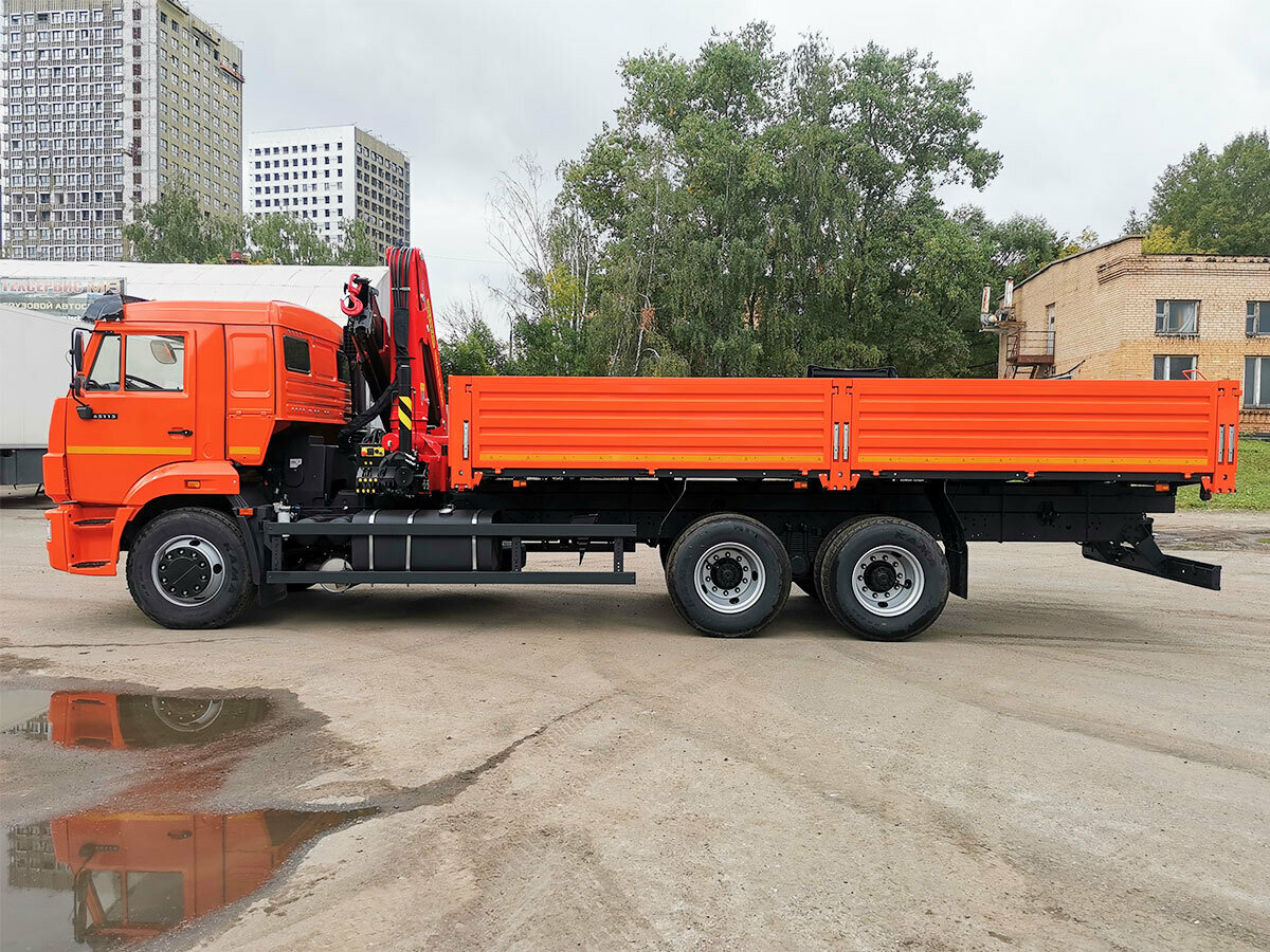 Бортовой КАМАЗ 65115 с КМУ ИНМАН ИМ-150 N