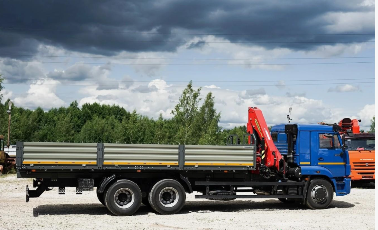 Бортовой КАМАЗ 65117 с КМУ ИНМАН ИМ-320