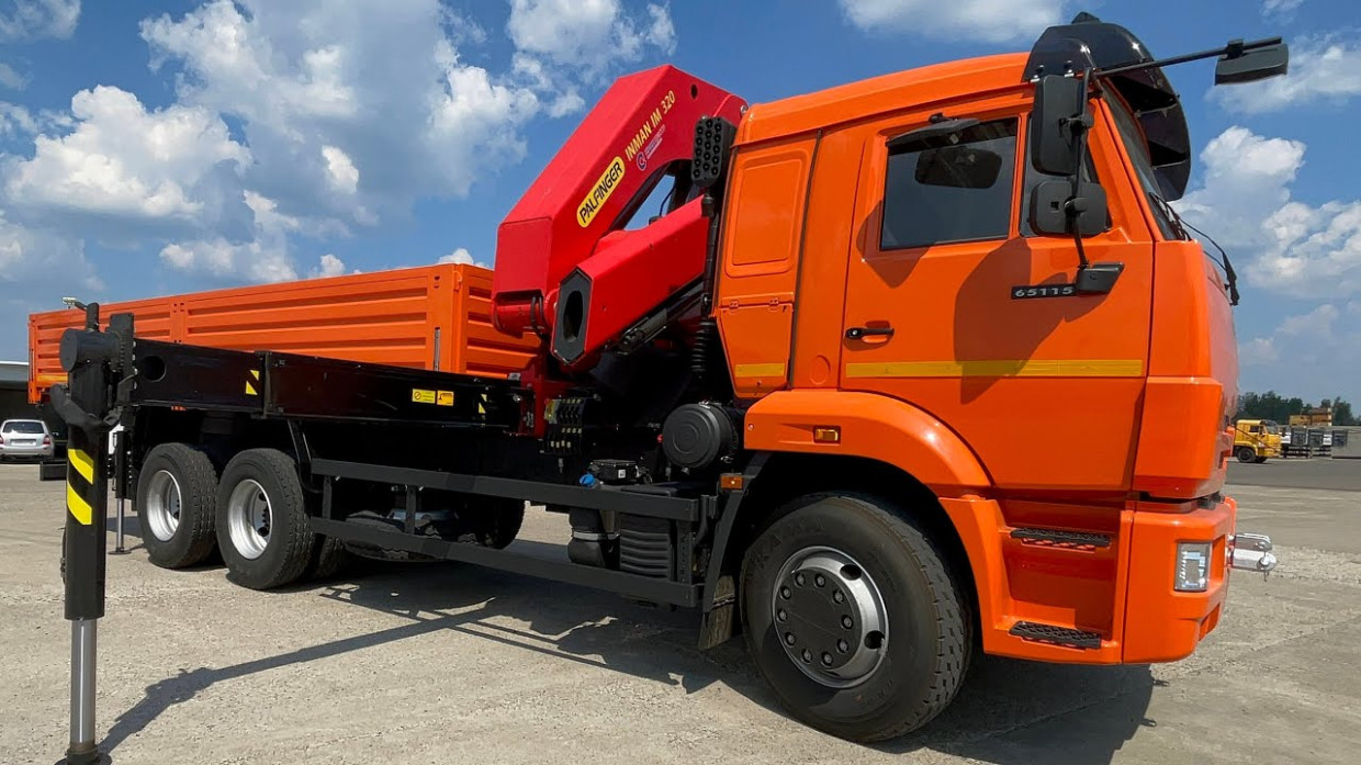 Бортовой КАМАЗ 65115 с КМУ ИНМАН ИМ-320